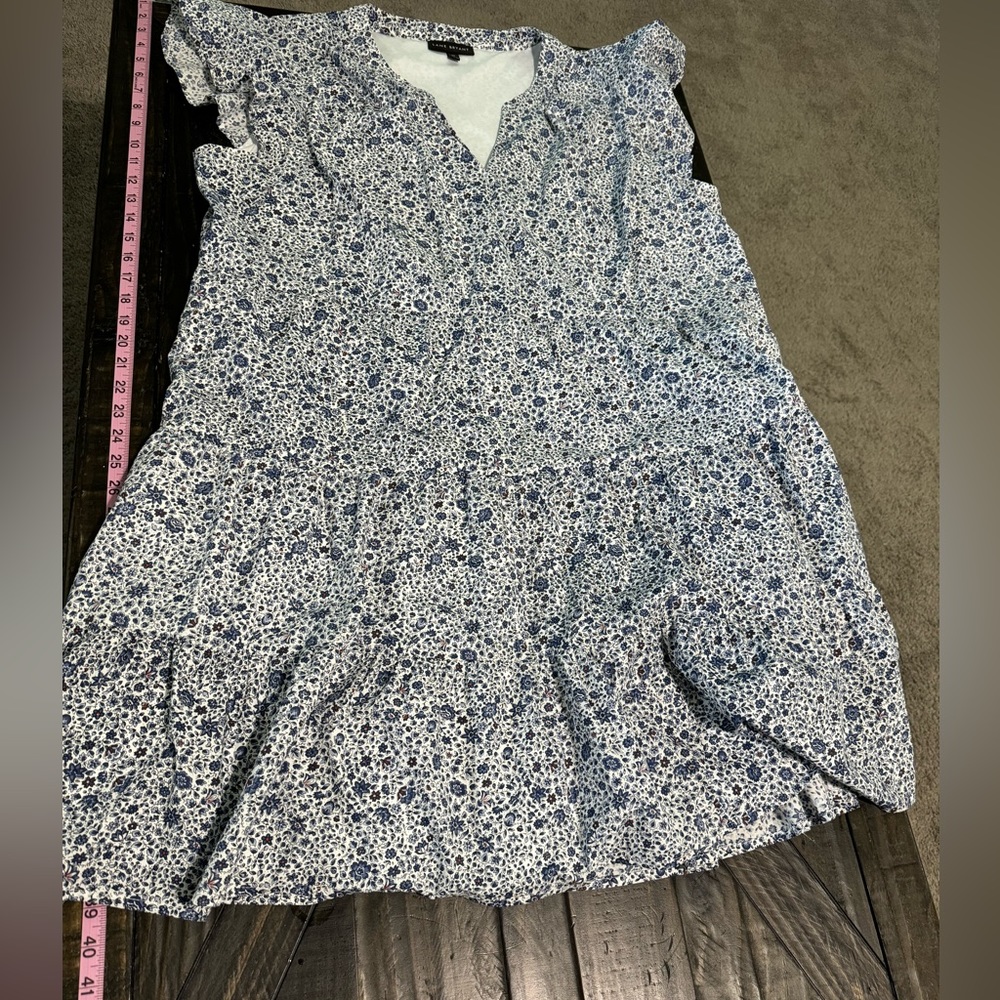 Lane Bryant blue & white flower dress